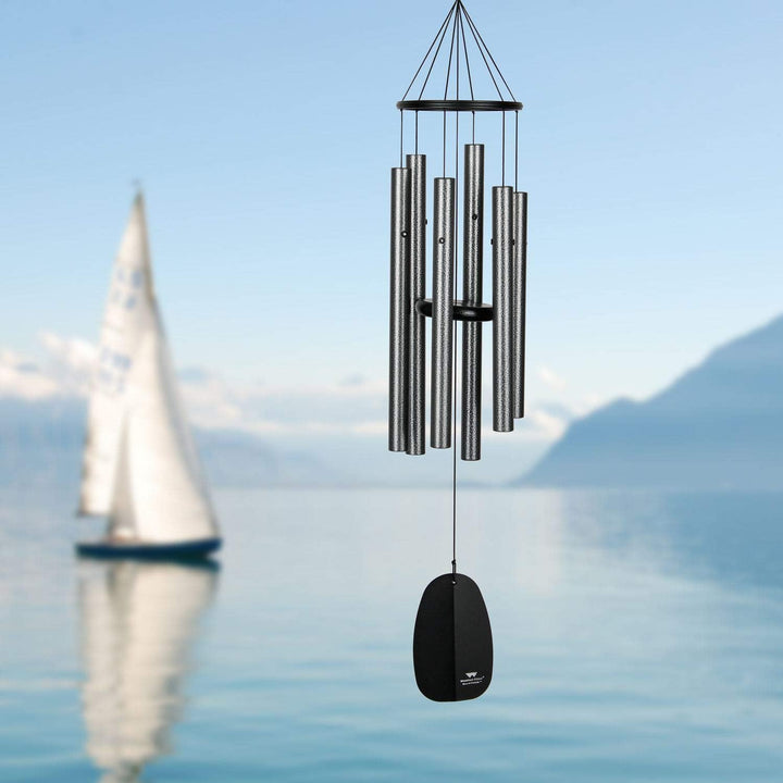 Woodstock Chimes Signature Collection, Paradiesglocken, Antik-Silber, 81,3 cm, Dekor-Designs, Windsp