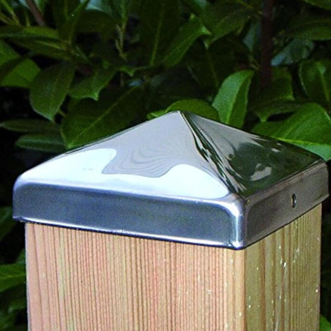 10 Stück Pfostenkappe, Pfostenkappen 9x9 cm, 90x90 mm Abdeckkappe Metall galv, Zaunpfosten Metall ve