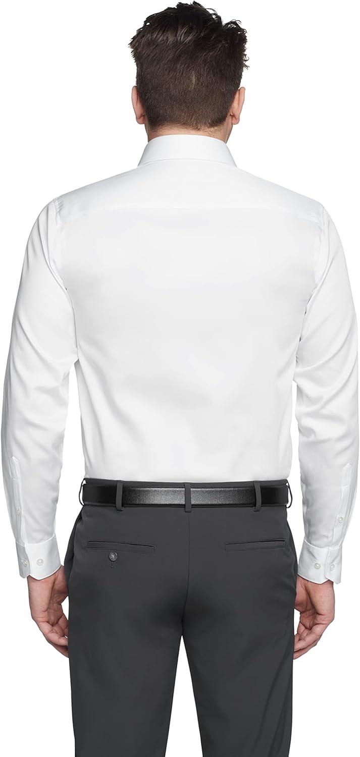 Kenneth Cole Herren Dress Shirt Regular Fit Stretch Collar Non Iron Solid Smokinghemd, 37 cm Hals 81