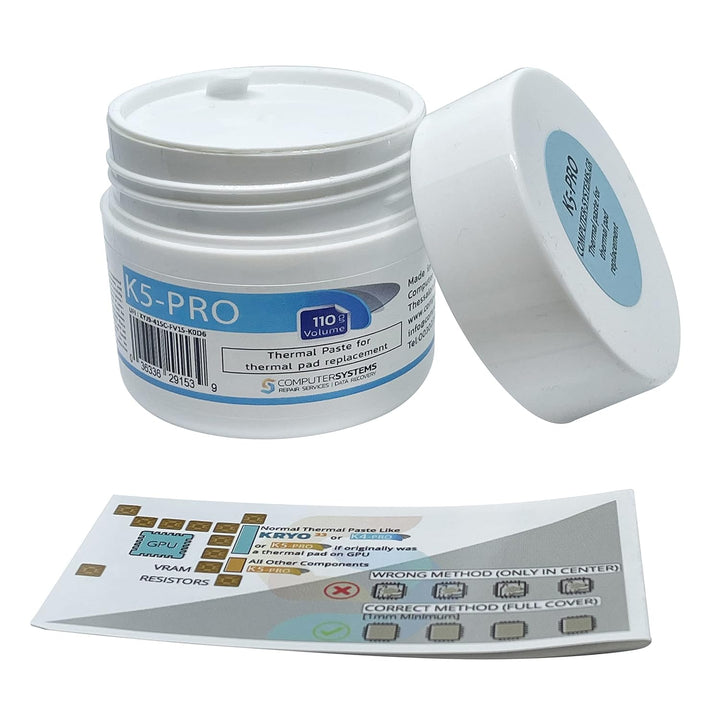 K5 PRO 110g Viskose Wärmeleitpaste für Wärmeleitpads Ersatzflüssigkeit Wärmeleitpaste Kompatibel mit