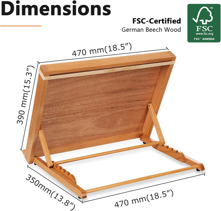 DJAR Tischstaffelei Zeichenbrett A3, 36×47 cm Buchenholz Tischstaffelei Holz für Malerei, Skizzen, A