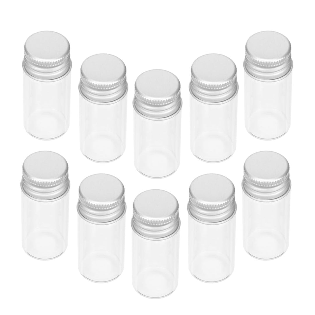 Zerodeko Kleiner Glasfläschchen Leicht zu Transportieren und Lagern aus Glas 10ml 24 mit Aluminium S