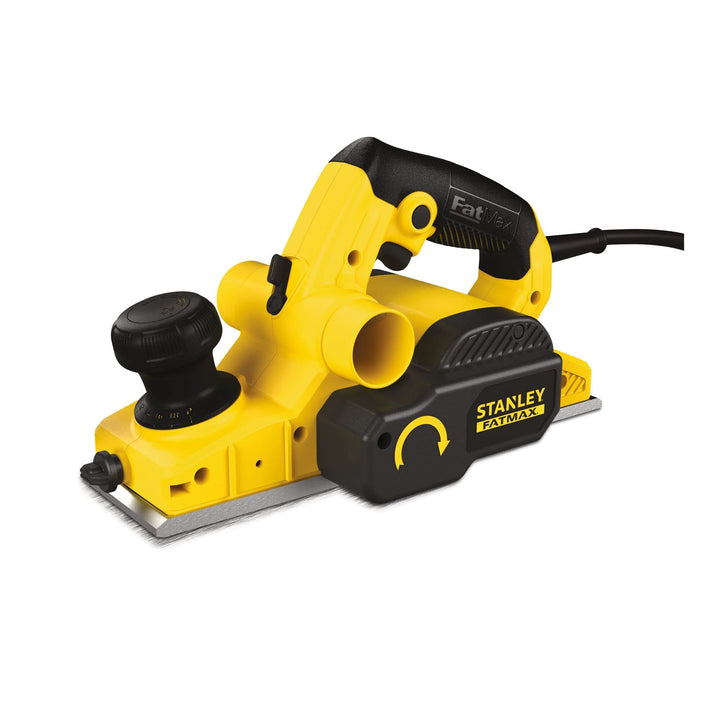 Stanley FatMax Elektrohobel FME630K (750 Watt, 82mm Hobelbreite, umschaltbarer Spanauswurf, plangefr