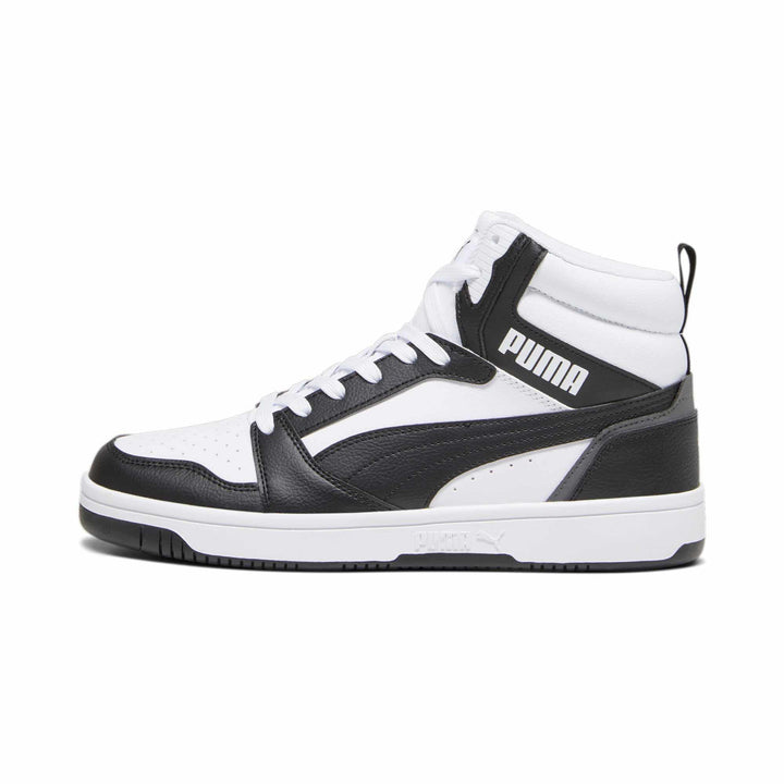 Puma Unisex Rebound V6Sneaker 42.5 EU Weiss mit Schwarz, 42.5 EU Weiss mit Schwarz