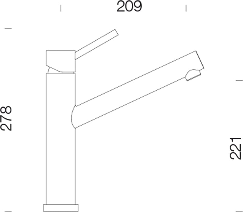 SCHOCK 529005EDM Küchenarmatur Altos – Hochdruck Vorfenster-Armatur aus Edelstahl mit Festauslauf un