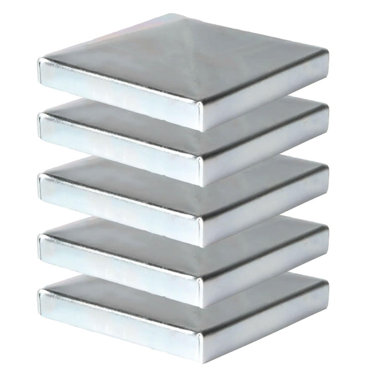 ATTAS Pfostenkappen 12x12 cm (5 Stück) – Verzinkt – Abdeckkappen aus Metall für Holzpfosten &amp; Metall