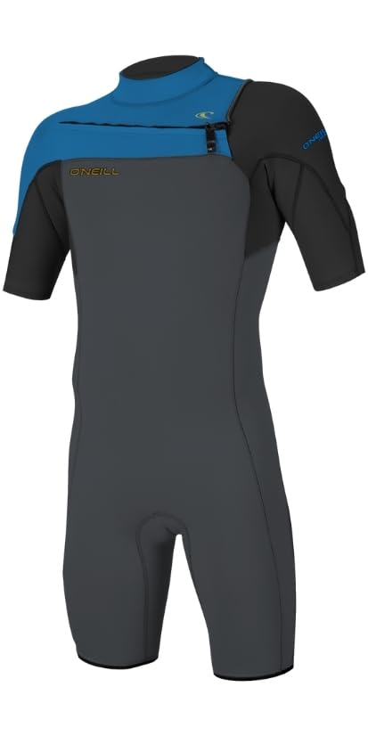 O'Neill 2025 Männer Hammer 2mm Brustreissverschluss Shorty Neoprenanzug 4927 - Graphite/Black/Ocean,