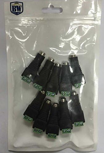 BW 10x Hohlkupplung Hohlbuchse Ø 2,1mm / 5,5mm 12V DC Stecker Überwachungskamera F-10PCS, F-10PCS