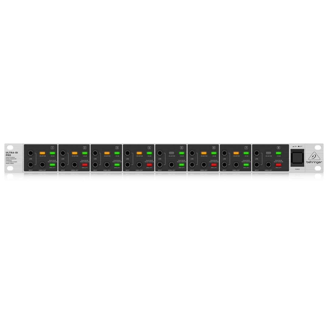 Behringer DI800 8-Kanal-DI-Box, professionell, Netz-/Phantomspeisung ULTRA-DI PRO DI800 V2 Single, U