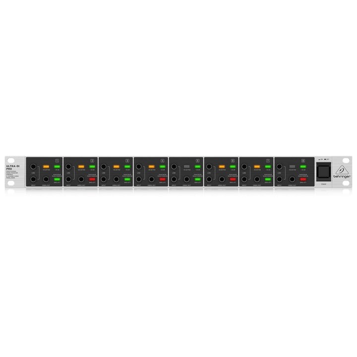 Behringer DI800 8-Kanal-DI-Box, professionell, Netz-/Phantomspeisung ULTRA-DI PRO DI800 V2 Single, U