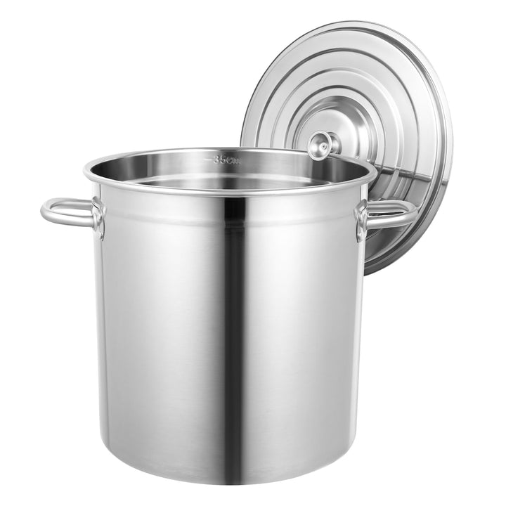 Einkochtopf Kochtopf Gross 35L Edelstahl 201 mit Deckel für Küche | für Küche, Familienfeiern, 35L F