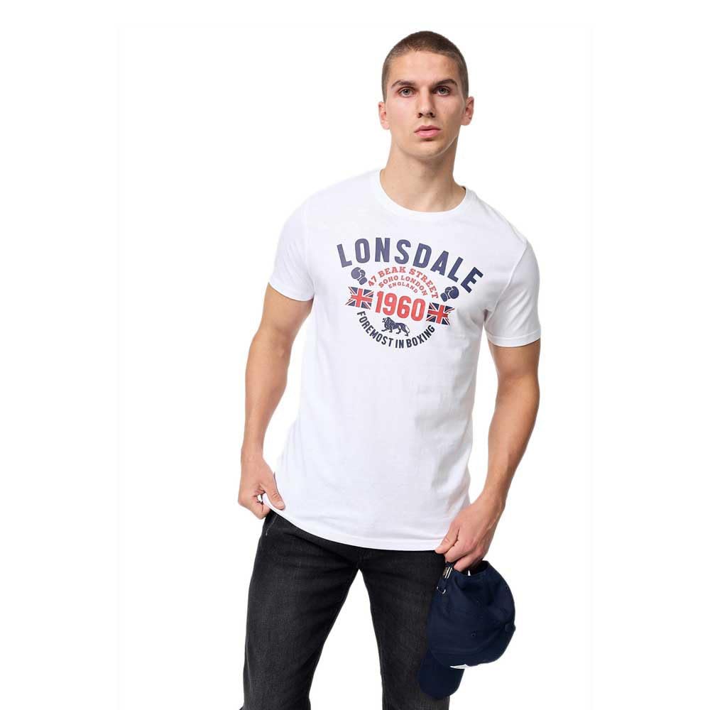 Lonsdale Herren Fintona T-Shirt S Black/White, S Black/White