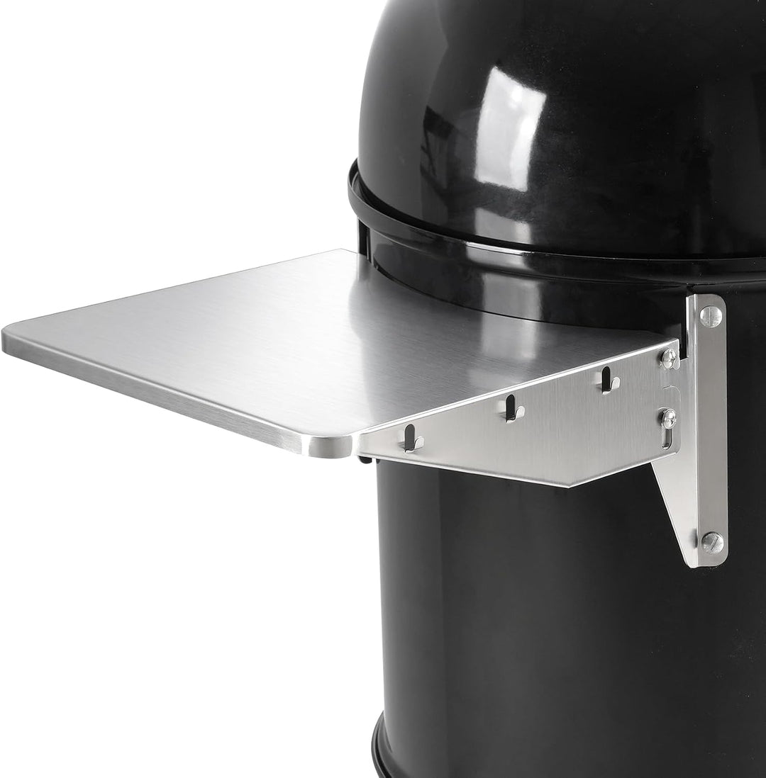 onlyfire Grill Beistelltisch für Weber Smoker Holzkohlengrill 47cm, Klappbar Grilltischregal, Edelst