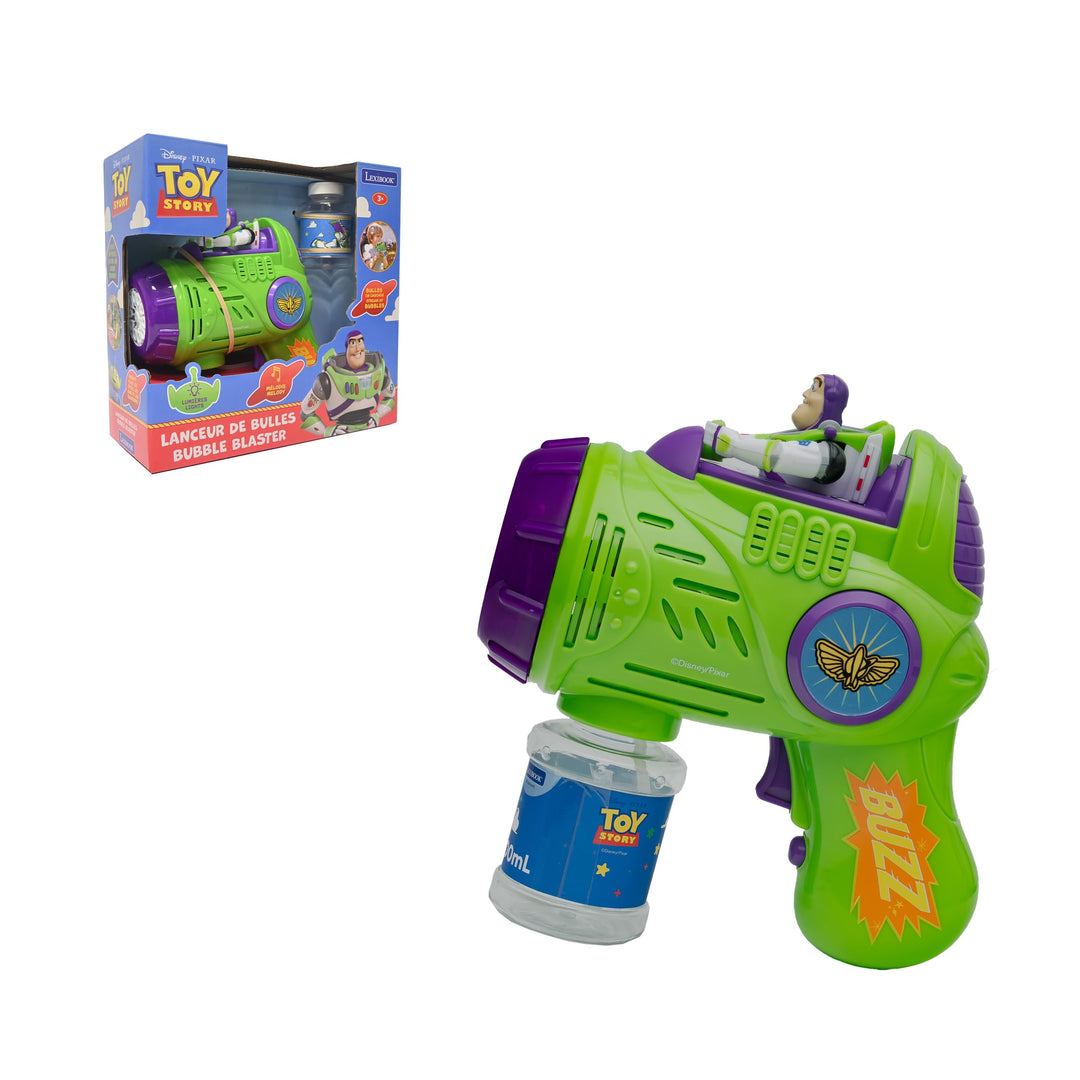 Lexibook, Disney Toy Story Elektronischer Blasenwerfer, 3D-Charakterfigur, Licht- und Soundeffekte,