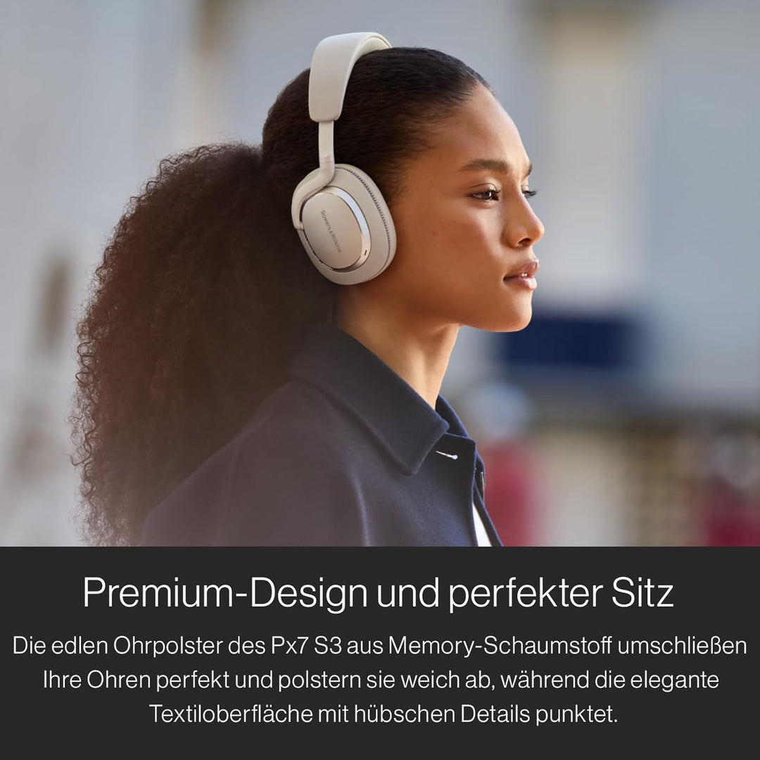 Bowers & Wilkins Px7 S3 Over-Ear-Kopfhörer mit Geräuschunterdrückung, kabellos, aptX™ Lossless, Schn
