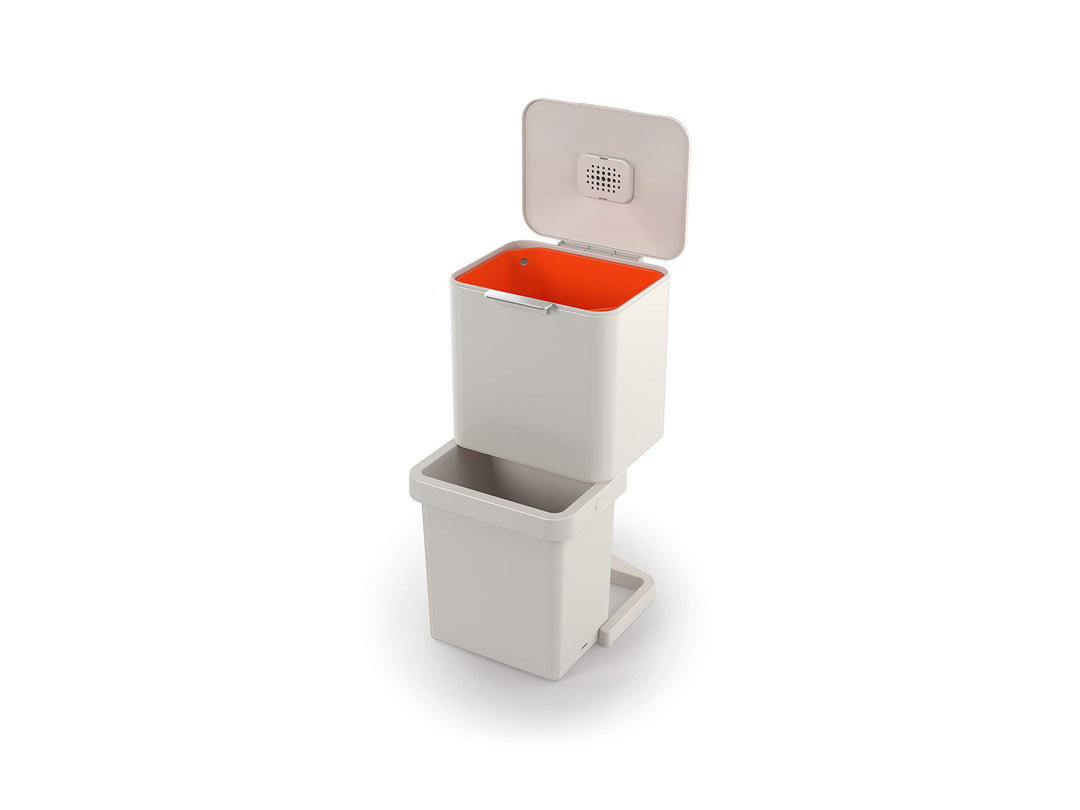 Joseph Joseph 30091 Joseph Totem Pop - Mülltrennungs und Recyclingeinheit 60 Liter - steinfarbig, 60