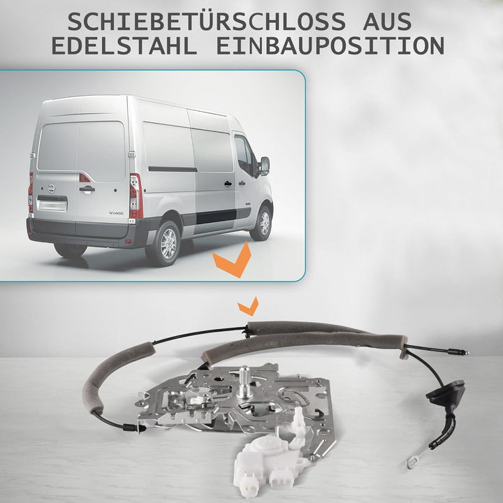 Schiebetürschloss aus Edelstahl für Renault Master,Opel Movano,Nissan NV400 2010-2023