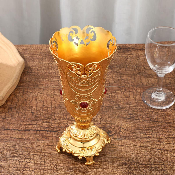 Angoily Dekorative Vase Tischvase Hochzeit Blumenvase Goldene Blumenvasen Hochzeitsvase Hochzeitsdek