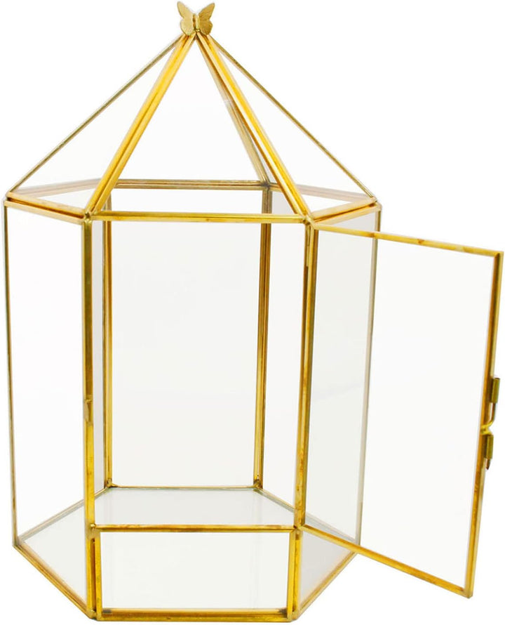 ELEGANTLIFE Geometrisches Pflanzenterrarium aus Glas, Sukkulenten- und Luft-Pflanzgefäss für Zuhause