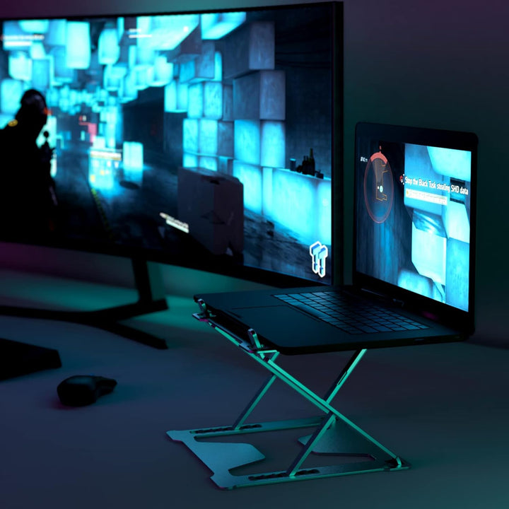 HUION Laptop-Ständer, zusammenklappbarer Laptop-Ständer mit doppelter Schicht P17S, Laptop-Halterung