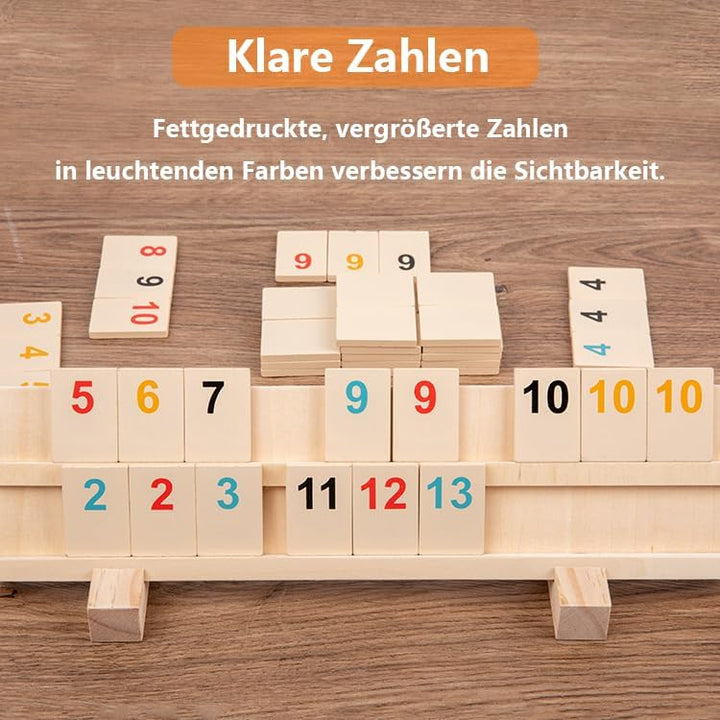 Okey Spiel, Rummikub Holz, Okay Spiel, Rummy Cup, VIP AHSAP Okey Takimi, Wooden Rummy Set with Melam