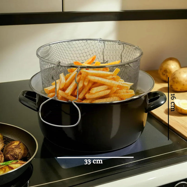 Premier Housewares 102102 Friteuse, metall, 5 liters, schwarz Schwarz Fritteuse, Schwarz Fritteuse