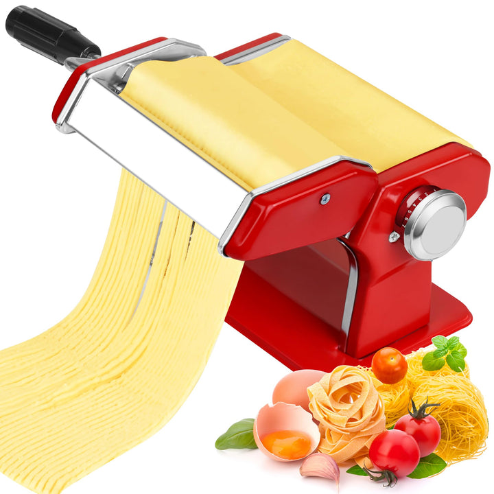 Alyoen Nudelmaschine, Pasta Maker, Aluminiumlegierung Pastamaschine mit 9 Einstellbaren Stärkeeinste