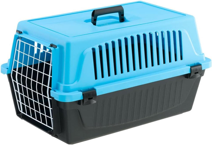 Ferplast Transportbox katze, Hundetransportbox kleine Hunde und Katzen bis 8 kg, Tür aus plastifizie