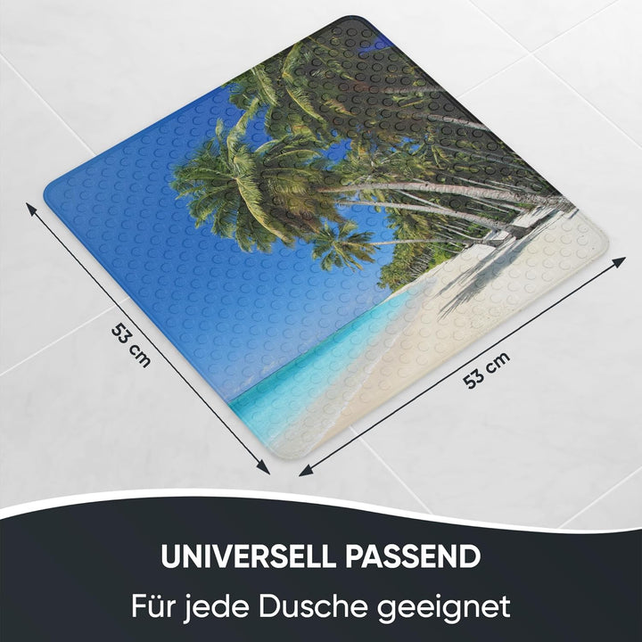 Sanilo Badematte 53 x 53 cm, rutschfeste Duschmatte für Dusche und Badewanne, Antirutschmatte maschi