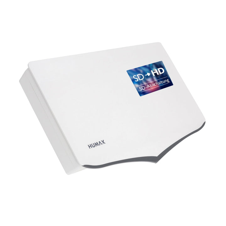 HUMAX Flat H40D4 Quad Flachantenne SAT, Satellitenantenne flach mit Quad-LNB, 4 Teilnehmer, einfache