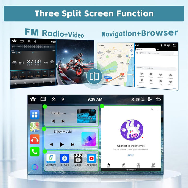 [2025 Upgrade 8 Core 4G+64G] Hikity 9" Android 15 Dashboard Radio Kit für Mazda 3 2009-2013 Autoradi