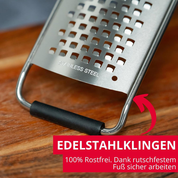 Westmark Käsereibe grob - 100% rostfreier Edelstahl - Reibe für Käse, hartes Obst, Kartoffeln &amp; Gemü