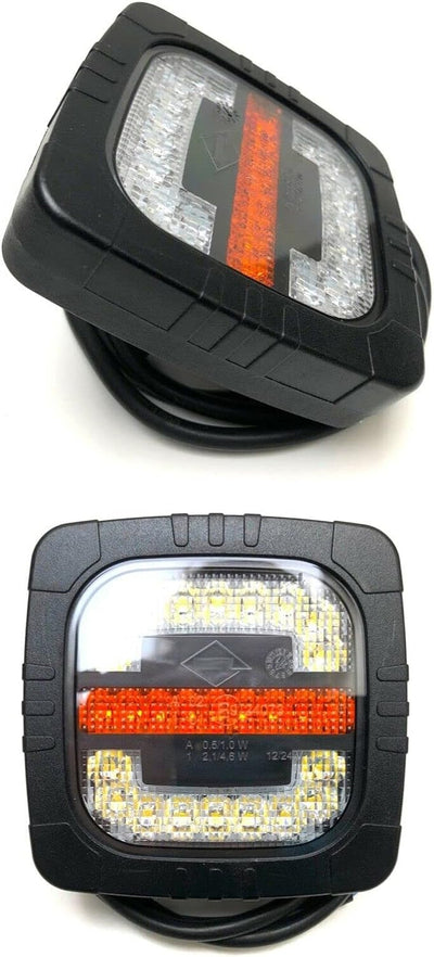 MelTruck® 2x LED Positionsleuchte mit Blinker E9 LKW Anhänger Traktor Schlepper Bagger NEU