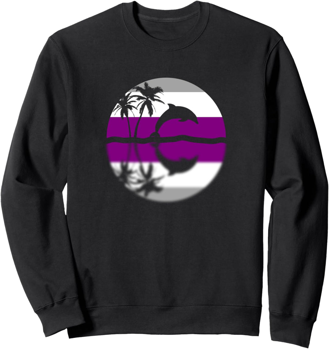 Dezenter Asexueller Pride Sunset, Pride Month Ace Flagge Sweatshirt
