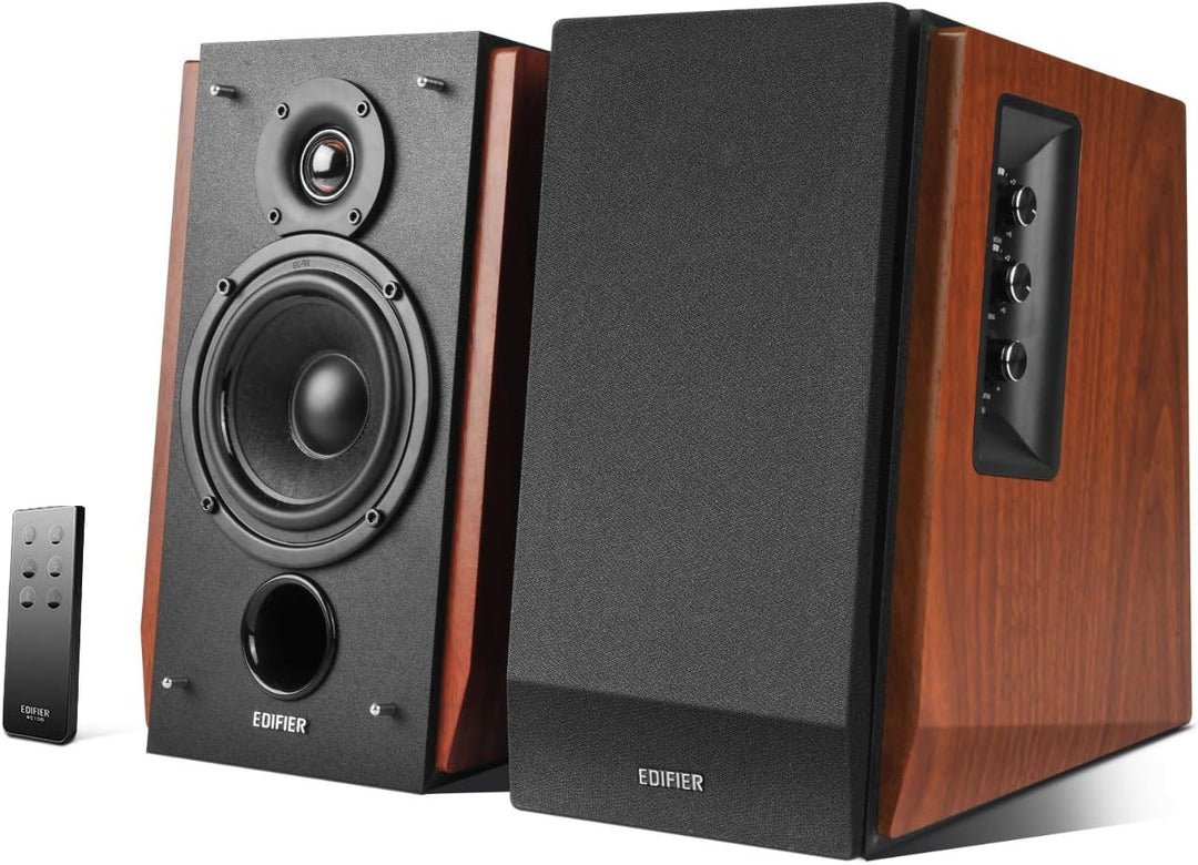 Edifier R1700BT Lautsprecher-Set 2 Regallautsprecher analoge + digitale Anschlüsse Bluetooth Echthol