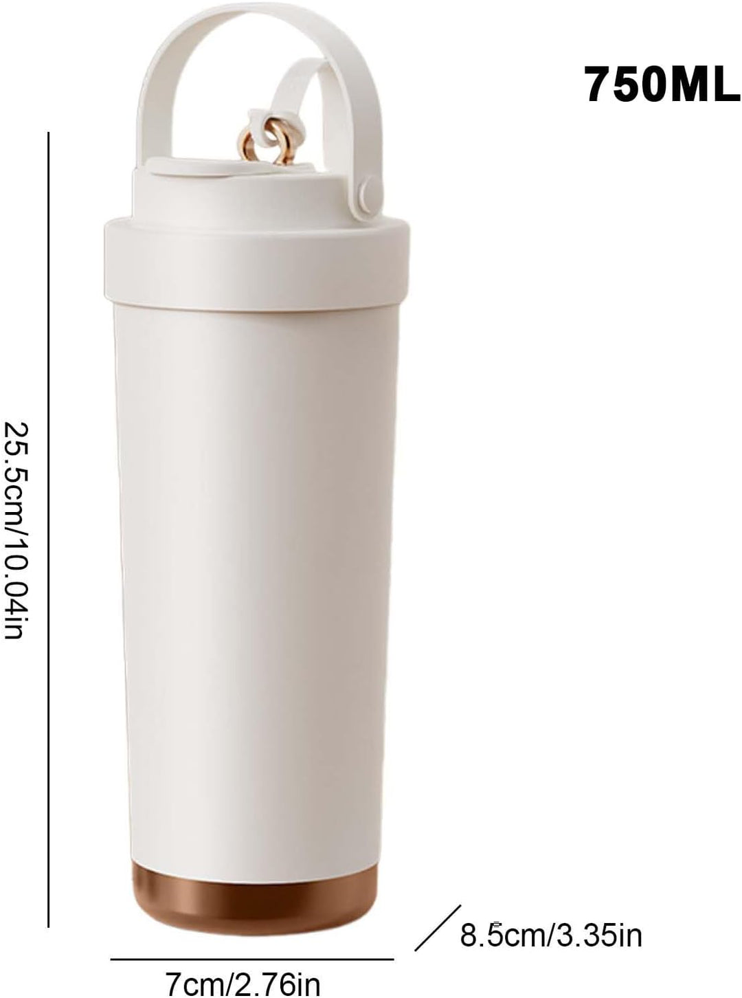 Générique Kaffeetasse mit Strohhalm, 750 ml, Isolierbecher mit Deckel, wiederverwendbar, direkt zu t