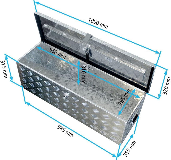 Truckbox D100 + MON 2012 Montagesatz, Werkzeugkasten, Deichselbox, Transportbox