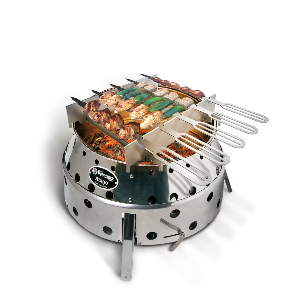 Terma Grillspiess geeignet für Petromax Atago & BBQ-Toro DOKING Made in Germany, plancha Platte, feu