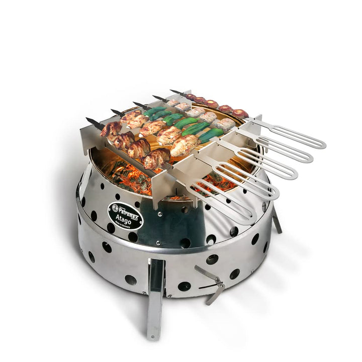 Terma Grillspiess geeignet für Petromax Atago & BBQ-Toro DOKING Made in Germany, plancha Platte, feu