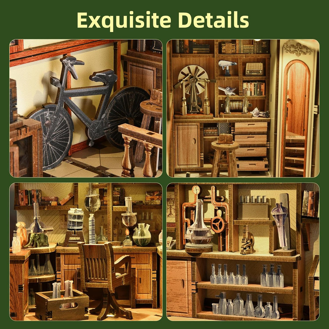 MiniCity Book Nook Kit, DIY Miniatur Puppenhaus Bücherecke Kit für Jugendliche und Erwachsene-The Ra