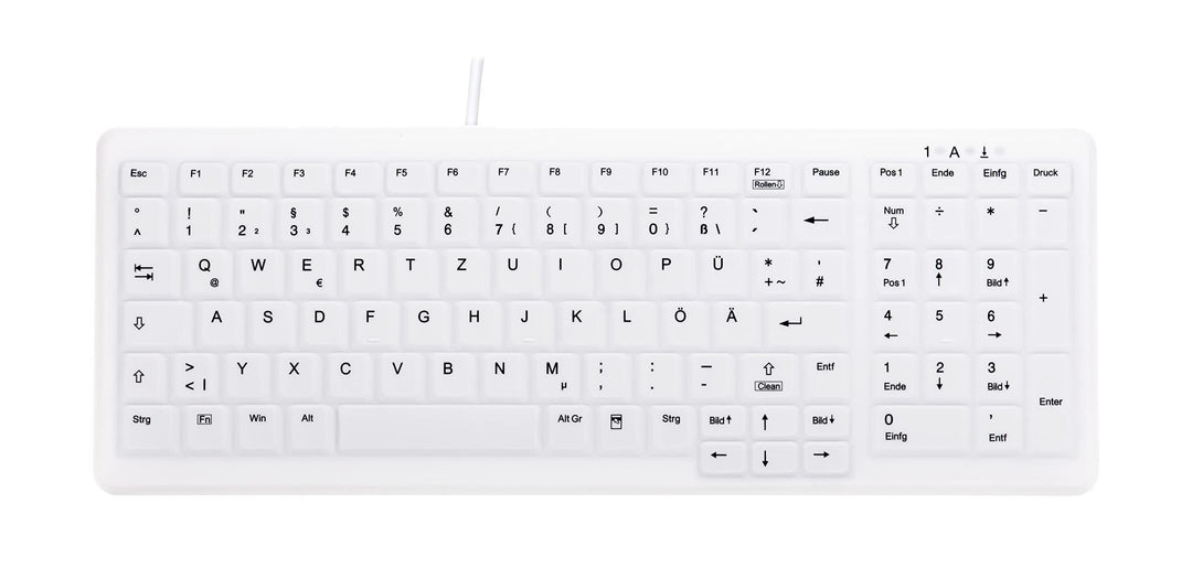CHERRY AK-C7000 Desinfizierbare Hygienetastatur mit Nummernfeld weiss