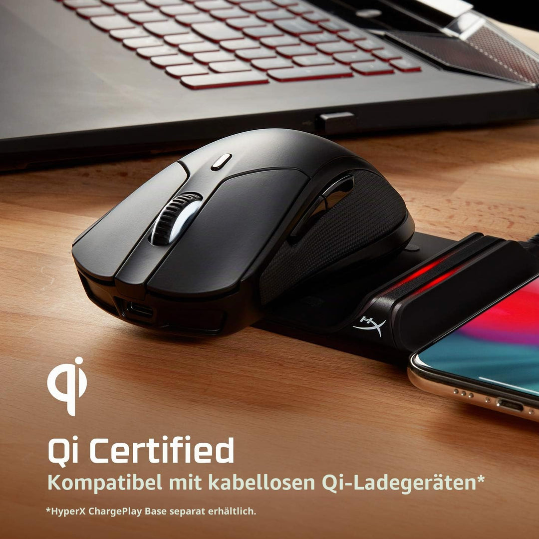 HyperX Pulsefire Dart – Kabellose RGB Gaming Maus, Softwaregesteuerte Anpassung, 6 Programmierbare K