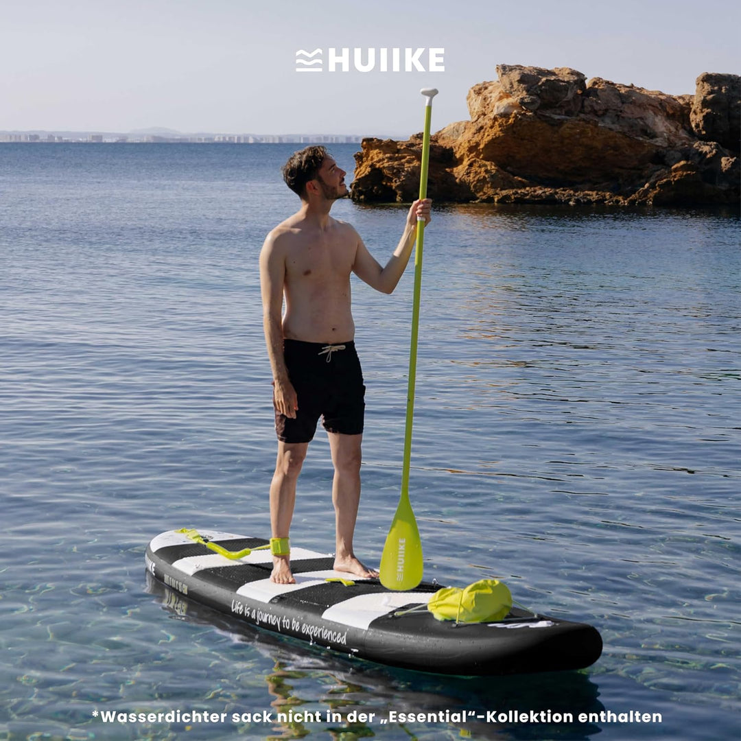 HUIIKE Stand Up Paddling Board mit Zubehör, Paddel, Finnen, Pumpe. Paddle Sup Board Aufblasbar Hohe