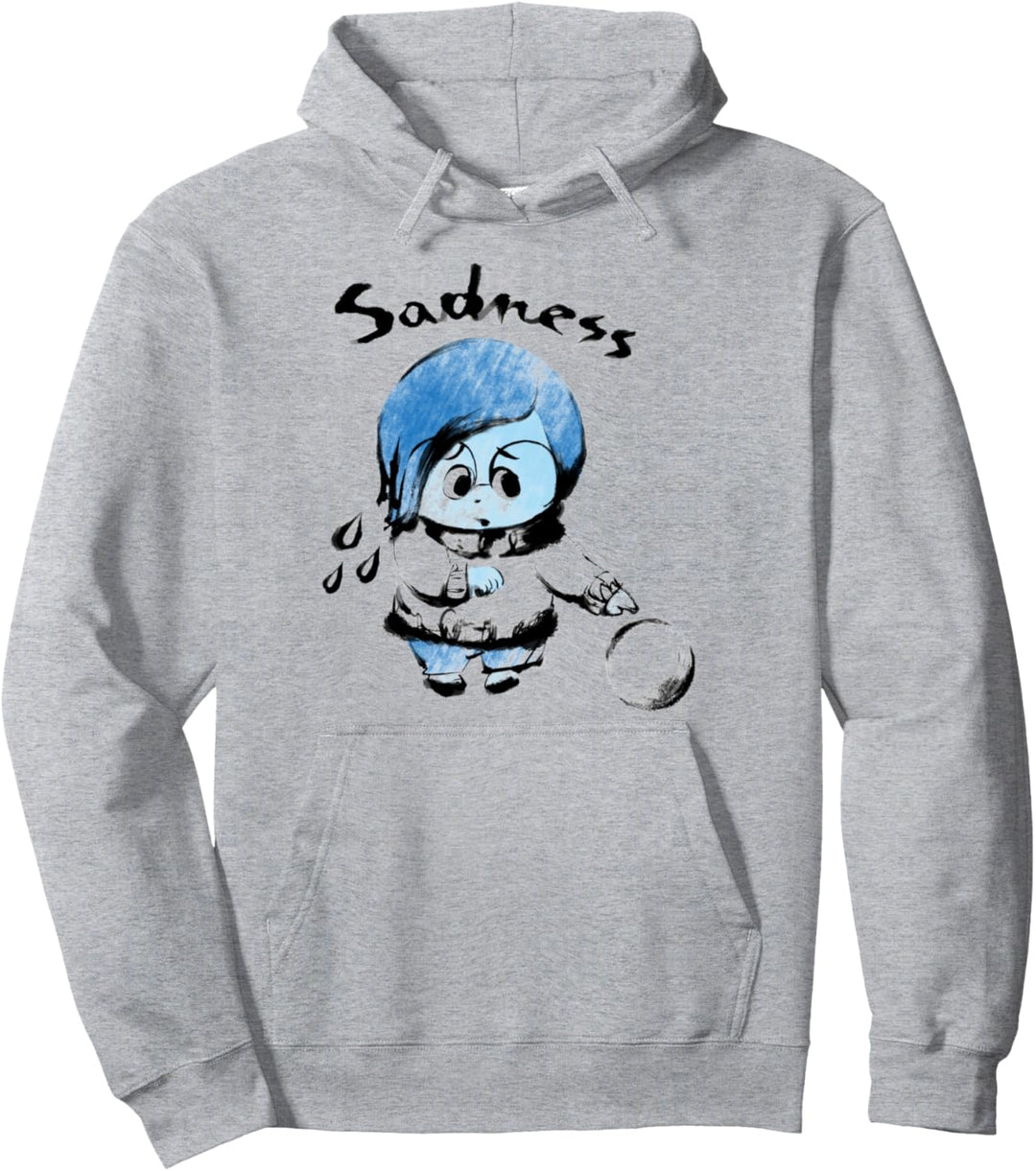 Disney Pixar Inside Out Sadness Watercolor Portrait Pullover Hoodie