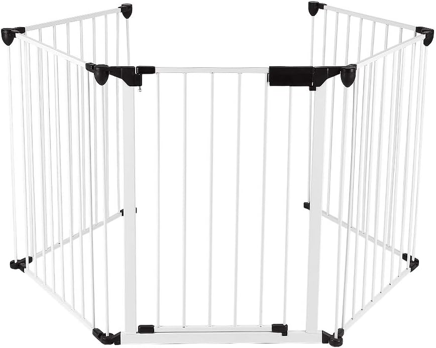 Kinderschutzgitter - Metallgitter - zusammenklappbar und erweiterbar| inkl. Tür - vormontiert - Jede