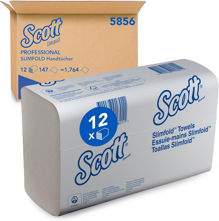 Scott Falthandtücher 5856, Papierhandtücher mit Airflex-Absorptionstechnologie, 1-lagig, 16 Packunge