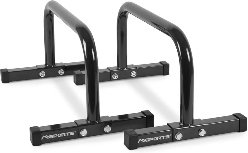 MSPORTS Low Fitness Parallettes Minibarren Professional LxBxH: 60x35x29 cm| Push-Up Bars Liegestützg