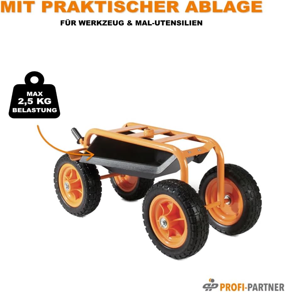Rollbarer Arbeitssitz/Rollsitz für Gartenarbeit | fahrbarer Sitz, Werkstattwagen, Hocker mit Rollen,