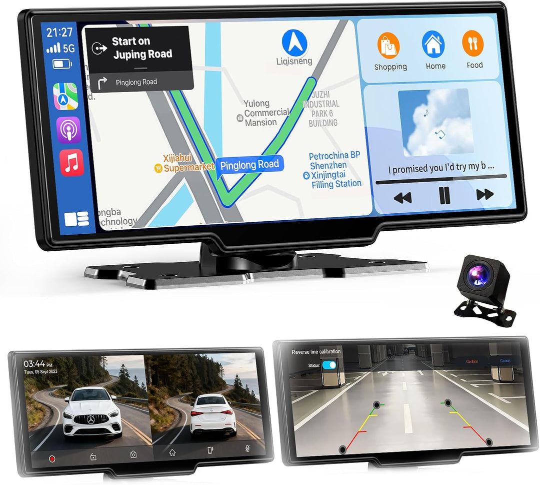 11 Zoll für Apple Carplay Display & Android Auto Display: Car Play Display mit GPS Navigation 4K Das