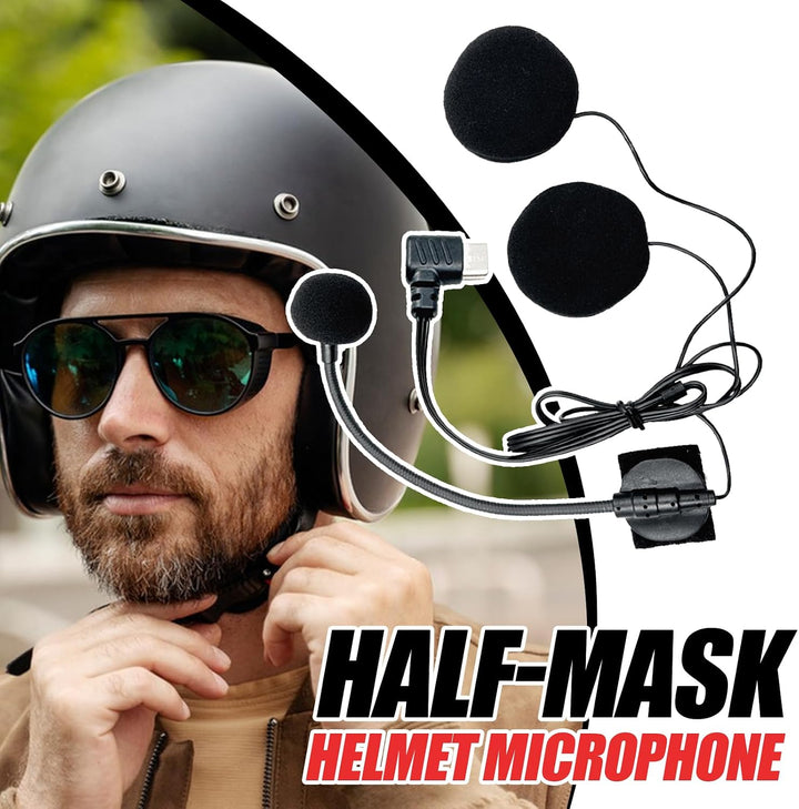Helmmikrofon und Lautsprecher, Motorradhelm-Mikrofon – Typ-C-Stecker, wasserdicht, High-Definition-R